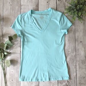Aqua V-Neck Top